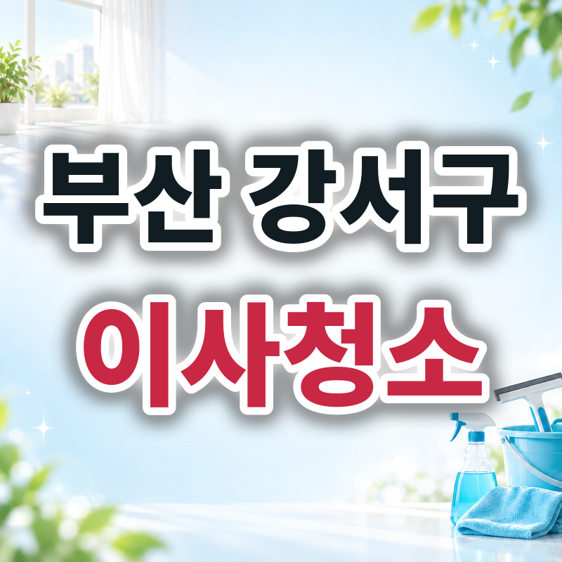 부산 강서구 이사청소 견적 비교