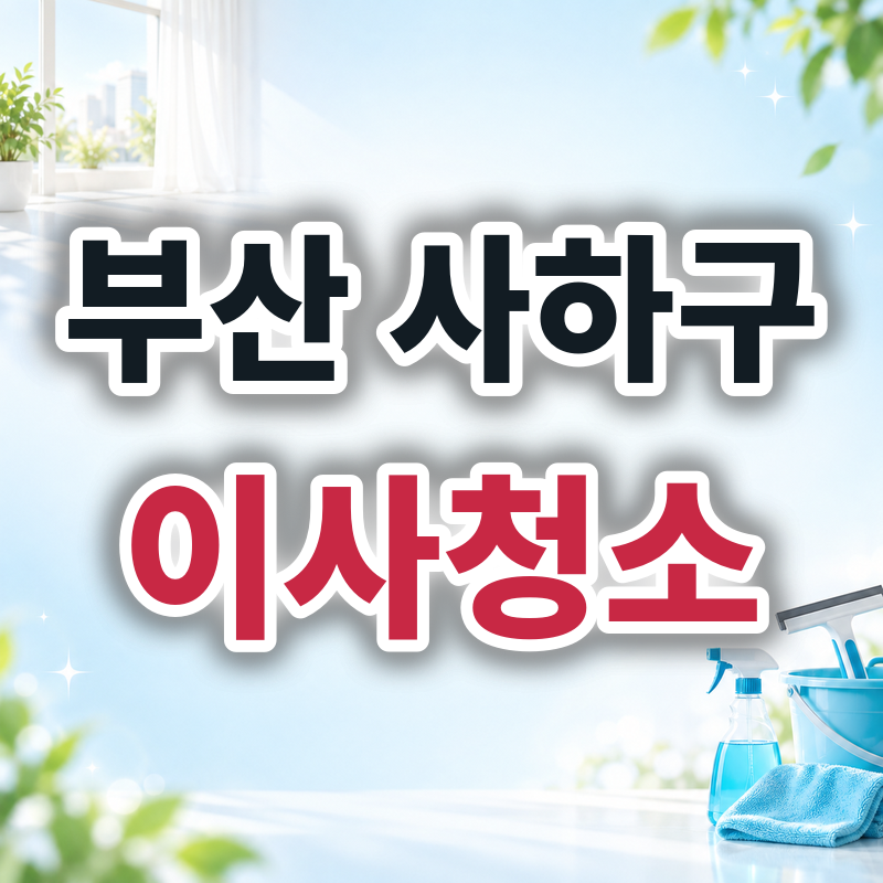 부산 사하구 이사청소 견적 비교